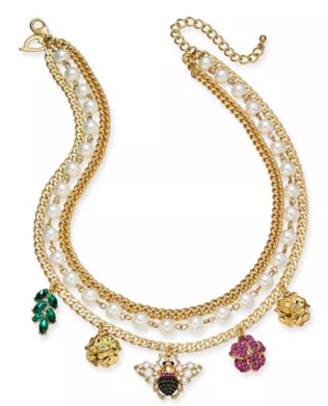 Thalia Sodi Bee Gold Toned Charm Necklace - Picture 1 of 5